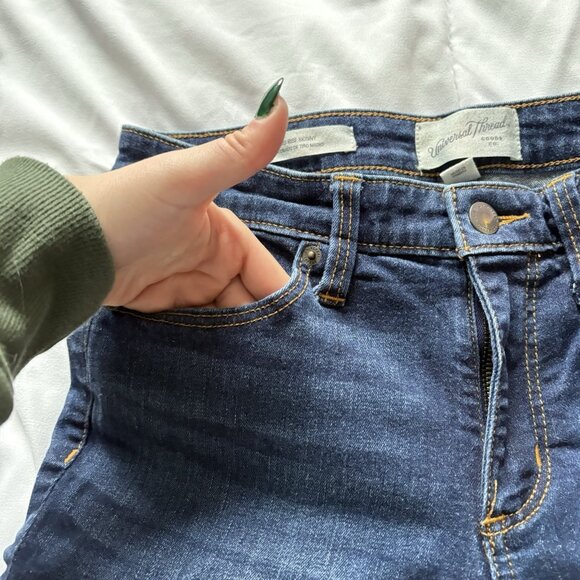 Universal Thread Target Jeans Womens 6 28R Blue Denim Pockets Mid Rise Skinny - Picture 6 of 10
